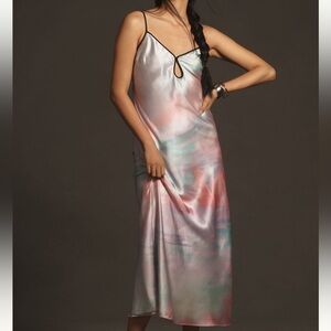 Geisha Designs- NWT Printed Silk Midi Slip Dress